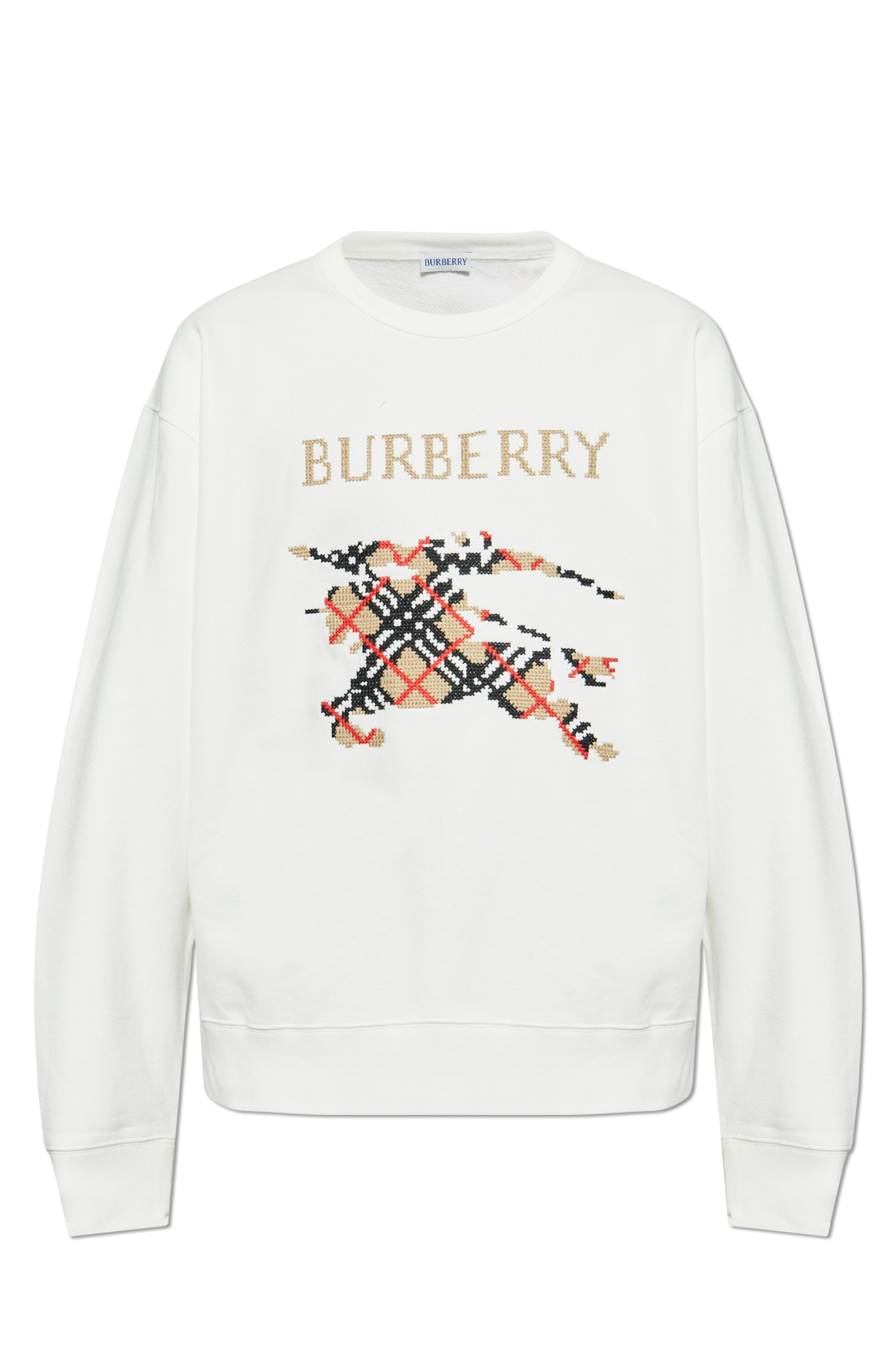 Cream Sweatshirt with logo Burberry - Vitkac AS